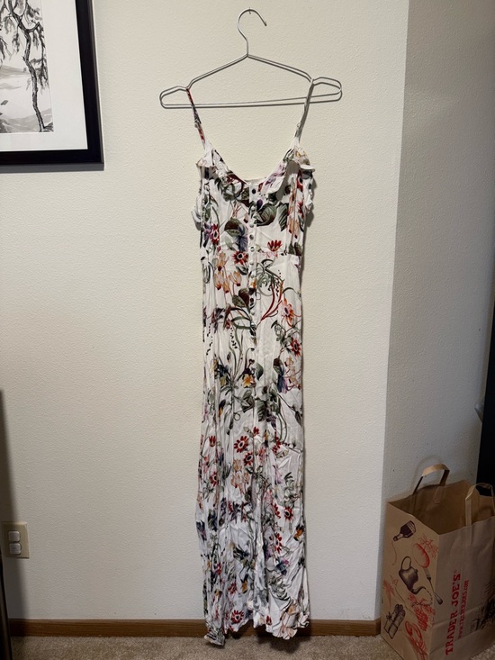 Lulus Dresses & Skirts - Lulu's White Floral Maxi Dress with Multicolor Botanical Print